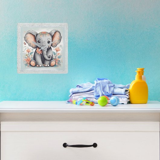 ベビー スクエア壁時計