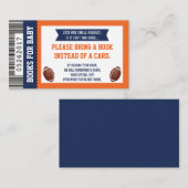 ベビー、スポーツ、サッカーのベビーシャワー用の本 エンクロージャーカード (正面/裏面)