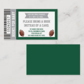 ベビー、スポーツ、サッカーのベビーシャワー用の本 エンクロージャーカード (正面/裏面)