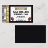 ベビー、スポーツ、サッカーのベビーシャワー用の本 エンクロージャーカード (正面/裏面)