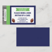 ベビー、スポーツ、サッカーのベビーシャワー用の本 エンクロージャーカード (正面/裏面)