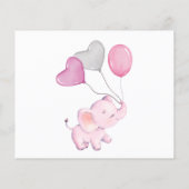 ベビー |ゾウベビー |赤ちゃんシャワーカード チラシ (裏面)