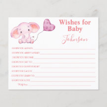 ベビー |ゾウベビー |赤ちゃんシャワーカード