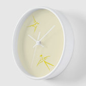 ベビー：ツバメ/黄色 –  壁時計 (傾斜)