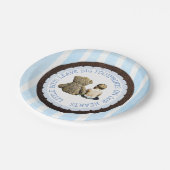 ベビー&テディベアボーイベビーシャワー紙プレート ペーパープレート (アングル)