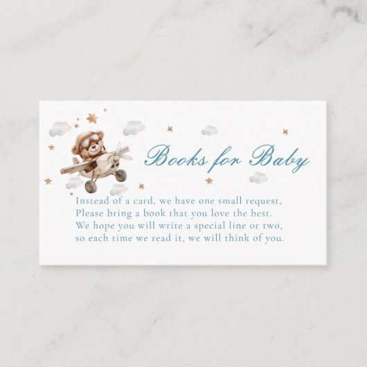 ベビー!テディベア&飛行機 エンクロージャーカード (正面)