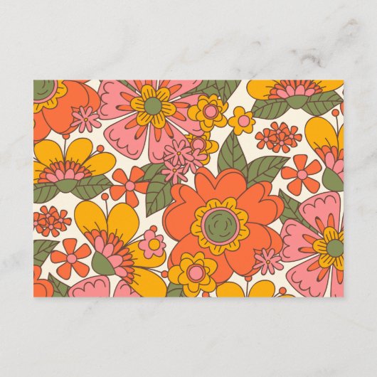 ベビー・ディスプレイシャワー用のグルービーブック赤ちゃんシャワー エンクロージャーカード (裏面)