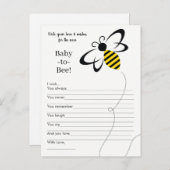 ベビー・トゥ・ビーの赤ちゃんシャワー願いゲーム インビテーションポストカード (正面/裏面)