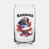 ベビー・ドラゴンスマイルの警官の衣装！ ガラス缶 (正面)