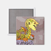ベビー・ドラゴン磁石を焼いた マグネット (正面/裏面)