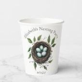 ベビー ネスティング パーティー 鳥の巣 紙コップ (裏面)