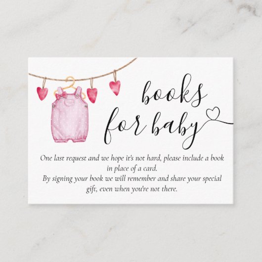 ベビー |バレンタインデーの赤ちゃんシャワー エンクロージャーカード (正面)