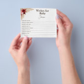 ベビー |パンパスグラス |赤ちゃんシャワーカード チラシ (手)