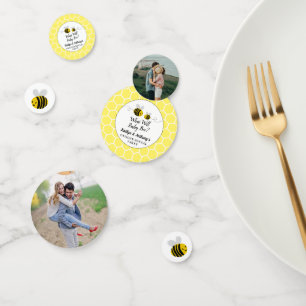 ベビー・ビーは？性別によるパーティー写真 コンフェッティ