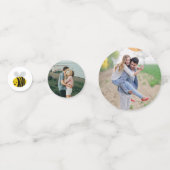 ベビー・ビーは？性別によるパーティー写真 コンフェッティ (裏面)