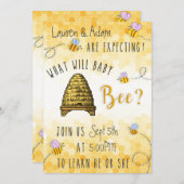 ベビー・ビーは？性別の表示招待状 招待状 (正面/裏面)