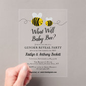 ベビー・ビー・ジェンダーがパーティーを明らかにする アクリル招待状 (インサイチュ (ポータブル))