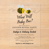 ベビー・ビー・ジェンダーがパーティーを明らかにする アクリル招待状 (正面)