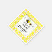 ベビー・ビー・ジェンダーがパーティーを明らかにする スタンダードカクテルナプキン (角)