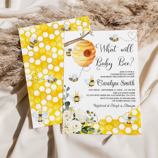 ベビー・ビー・ジェンダーがパーティーを明らかにする 招待状