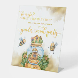 ベビー・ビー・ジェンダーがペデスタルのサインを明らかにする 台座サイン