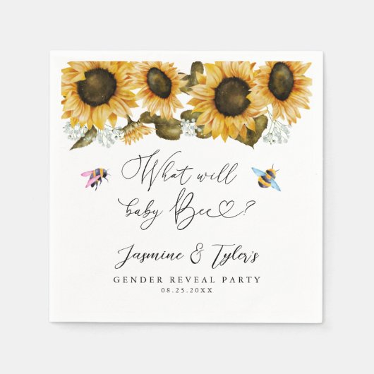 ベビー・ビー・ジェンダーが明らかにするもの スタンダードカクテルナプキン (正面)