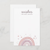 ベビー。ピンクと紫のレインボーアドバイス エンクロージャーカード (正面/裏面)