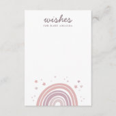 ベビー。ピンクと紫のレインボーアドバイス エンクロージャーカード (正面)