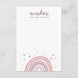 ベビー。ピンクと紫のレインボーアドバイス エンクロージャーカード