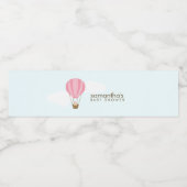 ベビー（ピンクの熱気球） ペットボトルラベル (シングルラベル)