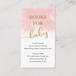 ベビー |ピンクウォーター色金ゴールドグリッター エンクロージャーカード