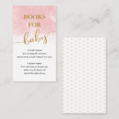 ベビー |ピンクウォーター色金ゴールドグリッター エンクロージャーカード (正面/裏面)