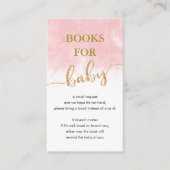 ベビー |ピンクウォーター色金ゴールドグリッター エンクロージャーカード (正面)