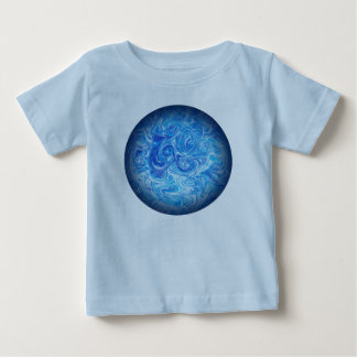 ベビー ファインジャージー 静かな潮の海の世界 キッズTシャツ ベビーTシャツ