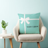 ベビー&ファミリーティール（緑がかった色）ブルーシャワー散水パーティー クッション (椅子)