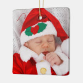 ベビー、ファミリー写真とキャンディーケーン, ZYPI セラミックオーナメント (左)