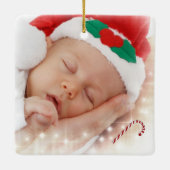 ベビー、ファミリー写真とキャンディーケーン, ZYPI セラミックオーナメント (裏面)