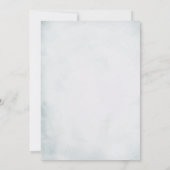 ベビー フォト 出生発表 青い花 招待状 (裏面)