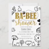 ベビー&フラワーズ，ベビーモダンシャワー招待状 招待状 (正面)