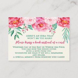 ベビー、フローラ、赤ちゃんシャワー、本を持って来るための本 エンクロージャーカード