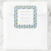 ベビー ブックプレート 空の青 ハチ スクエアシール (バッグ)