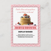 ベビー&ブランチピンクストロベリーパンケーキ赤ちゃんシャワー エンクロージャーカード (正面)