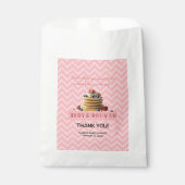 ベビー&ブランチピンクストロベリーパンケーキ赤ちゃんシャワー フェイバーバッグ (正面)