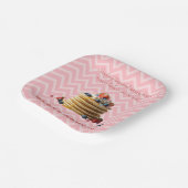 ベビー&ブランチピンクストロベリーパンケーキ赤ちゃんシャワー ペーパープレート (傾斜あり)