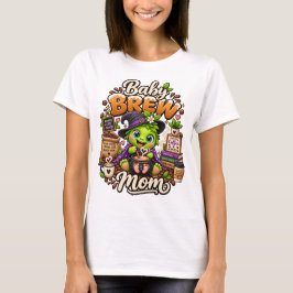 ベビー・ブリュー・ママ かわいいコーヒー魔女 リル・スプラウト Tシャツ