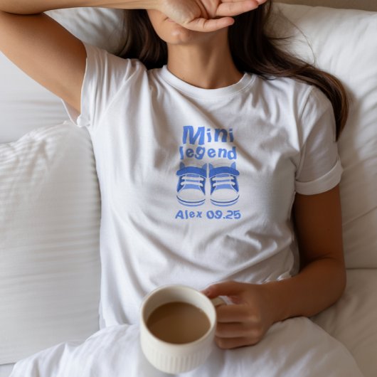 ベビー+ブーツお知らせ 名前 誕生日Tシャツ Tシャツ