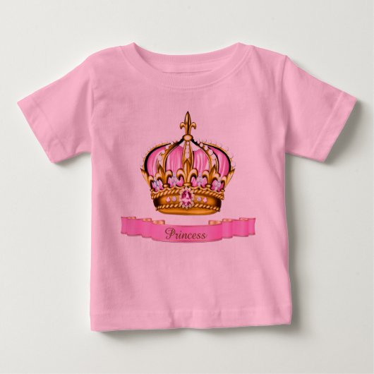 ベビー プリンセス 女の子 ベビーTシャツ (正面)