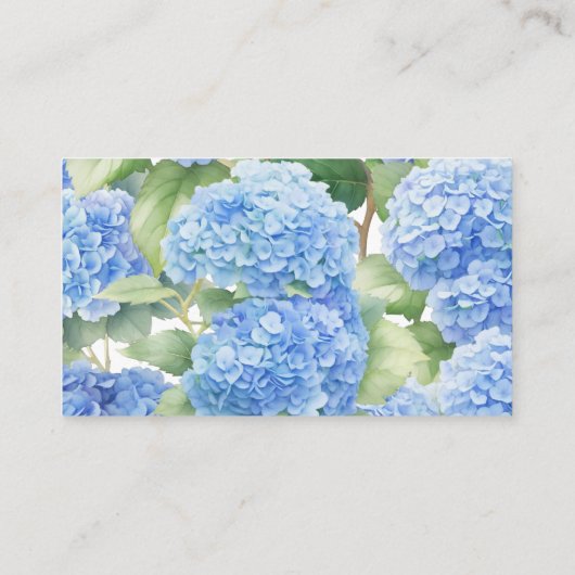 ベビー・ベイビー・シャワー用のあじさい本 エンクロージャーカード (裏面)