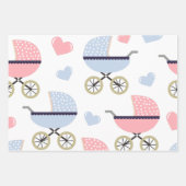 ベビー.ベビーカー。 ラッピングペーパーシート (正面3)