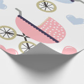 ベビー.ベビーカー。 ラッピングペーパー (角)